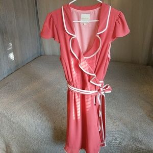 Modcloth orange wrap dress